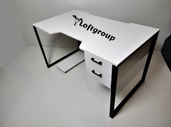 Компьютерный стол с ящиками в стиле Лофт