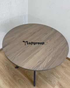 Обеденный круглый стол 80 см из дуба, ясеня, сосны