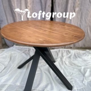 Кругла стільниця для столу в стилі лофт