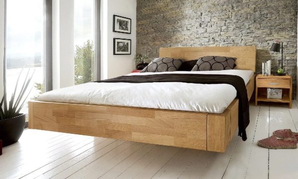 Кровать из массива дерева в стиле Лофт