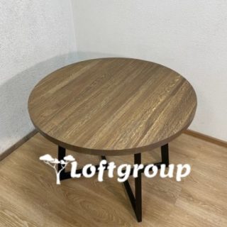 Кухонный круглый стол лофт