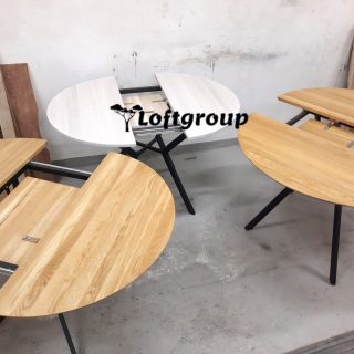 Раскладной лофт стол из массива дерева