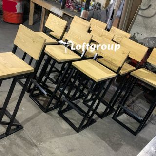 барные стулья со спинкой в ​​стиле лофт