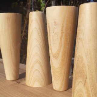 Конічні ніжки для меблів 15 см з дерева
